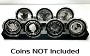 7-Coin Stage Display Stand for Capsules & Flips, Bullion Rounds, Challenge Coins
