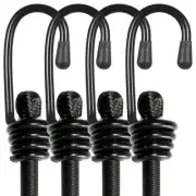 80 in. Heavy Duty Outdoor Elastic Bungee Cords with Hooks for Securing Tarps and