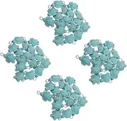 [Tofficu] 4sets Vibrant Turquoise Turtle Beads for Diy Necklaces Bracelets Earrings Beach Jewelry 20pcs*4
