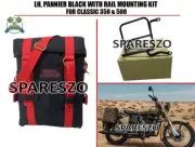 "LH, PANNIER BAG BLACK WITH MOUNT" Fit FOR ROYAL ENFIELD CLASSIC 350 & 500 (for: Royal Enfield)