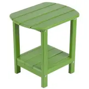 Adirondack Side Table, 16.5" Outdoor End Table, HDPE Plastic, Small for Lime