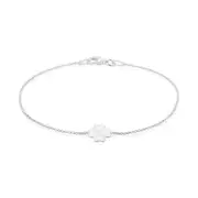 Sterling Silver 19 cm Clover Enamel Bracelet