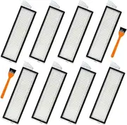 [YBVABE] Filter for Roborock S8 MaxV Ultra - Washable High Efficiency Filters Vacuum Cleaners Spare Accessories Replacement Filters Easy to Change & Clean Pack of 8 Filter and 2 Cleaning Tool