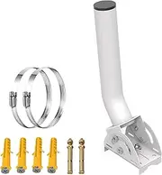 13" Wireless Bridge Antenna Mount with Pivoting Base, All Weather Adjustable Outdoor/Attic Antenna Mounting Pole - Universal J Pipe Mount for Antenna & Weather Station - Easy Installation, Solid Built
