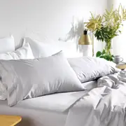 MyHouse Riley Bamboo Cotton Bed Sheet Set Grey Bamboo/Cotton - Mink - Super King