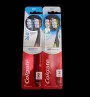 Colgate 360 Advanced Floss Tip Toothbrush, Soft Toothbrush for Adult 2PK 4 total