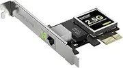 BrosTrend 2.5GB PCIe Network Card, PCI Express Network Adapter RJ45 LAN Gigabit Ethernet Card with Extra Low-Profile Bracket, for Windows 11/10/8.1/8/7/XP/Vista & Windows Server, Lifetime Protection