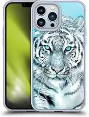 Head Case Designs Officially Licensed Aimee Stewart White Tiger Animals Gel Case [Military Grade Protection] Compatible with Apple iPhone 13 Pro Max
