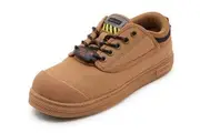 Mens DUNLOP VOLLEYS Steel Cap Toe Safety Shoes Volley Original Classic Trade Tradie in Tan