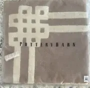 Pottery Barn Handmade light brown & cream Sample Rug 18 In x 18In - NEW
