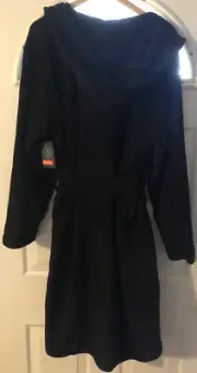 Fleece Robe Mens Black Medium Large Hoodie