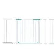 Babyjoy 76-132cm Baby Safety Gates Adjustable Guard Fence Pets Security Barrier w/Extension & Mounting Kits