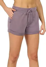 [icyzone] Women's Workout Shorts Elastic Waist Lounge Shorts with Pockets Athletic Running Sport Shorts