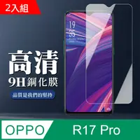 在飛比找PChome24h購物優惠-OPPO R17 PRO 高規格玻璃 透明高清版 二入組