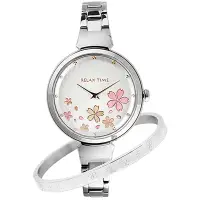在飛比找Yahoo奇摩購物中心優惠-RELAX TIME RT66 櫻花系列女錶-銀/36mm