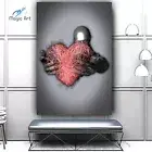 3D Effect Art Home Decor, Modern Home, Canvas Prints, Love Art, Romantic Artwork