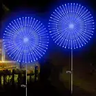 2 PCS Solar Firework Light, Outdoor Solar Garden Decorative Lights 120 LED Power