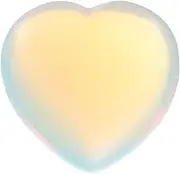 uxcell Natural Heart Shaped Crystal Stone, 1.2 Inch Mini Polished Love Gemstone Crystal, Pocket Rock Engraved Worry Stones for Women Gifts Meditation, Clear White