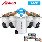 ANRAN 4MP Solar Battery Powered Wifi Home Security Camera CCTV System 64GB Cam