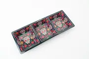 Prepara Day of The Dead 3-Section Tray, Black