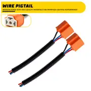 9003 H4 Plug Extension Wire Pigtail Female Ceramic S Two Harness Head Light Bulb (for: Volkswagen)