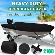 3.7m-3.9m Trailerable Fishing Runabout Open Boat Cover Heavy Duty Waterproof