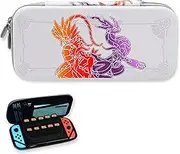 Case Compatible with Switch and Switch OLED Cute Hard Carry Case Protective Cover with Storage for 10 Games Console & Accessories
