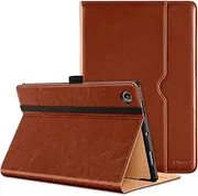 DTTO for Samsung Galaxy Tab A8 10.5 inch Case 2022, Premium Leather Business Folio Stand Cover with Built-in Hand Strap for Samsung Galaxy Tab A8 10.5’’ 2022 Model [SM-X200/X205/X207], Brown