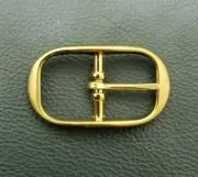 1" inch 25mm Cast Oval Center Post Brush Gilt Finish Buckle