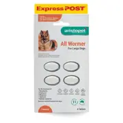 Aristopet All Wormer for Large Dogs 4pack Dog Worming Tablets FREE EXPRESS POST