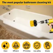 6Pcs Drill Brush Attachment Set Electric Cleaning Scrub Brush Kit with LVI