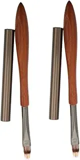 CTIRCHIU 2 Pack Nail Art Pen French Brush for Smooth Gradient Nail Sculpting Tools Salon Art Pens for Manicure