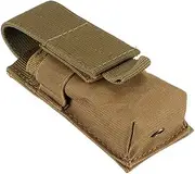 Tactical Molle LED Flashlight Pouch Holder Belt Holster Nylon Torch Carry Case