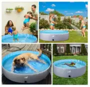Foldable Dog/Kiddie Pool, Slip-Resistant Pool, Portable PVC Pet Swimming Pool