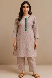 Pakistani Indian Kameez Pajama Branded Lawn Stiched 2 PC Dress By Rangeen Kapry