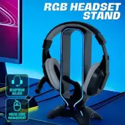 RGB Gaming Headset Stand with 3 USB Hub Anti-Slip Mouse Bungee PS5 Xbox AU Stock