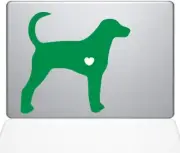 The Decal Guru I Love My Foxhound MacBook Decal Vinyl Sticker-12" MacBook -Green