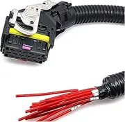 1/5Sets 16/36/89 Pin EDC7 Common Rail Connector PC Board ECU Socket Automotive Injector Module Plug With Wire Harness Compatible With Boschs (Color : 16P Female, Size : 5 sets)