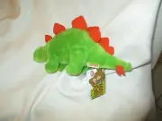 Amuse DokiDoki Dinosaur 11" STEGOSAURUS Green Plush Stuffed Animal orange new