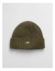 [Gant] Shield Wool Beanie in Juniper Green