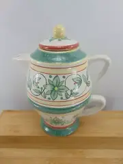 PFALTZGRAFF Stacking Teapot & Tea Cup Set 3 Pcs Serveware Ceramic New