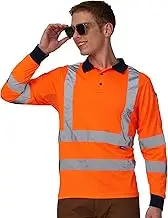 High Reflective Polo Shirt Safety Short Sleeve Safety T-Shirt Security Exercise Tee