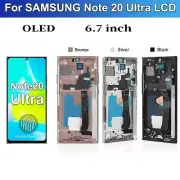 For Samsung Galaxy Note 20 Ultra OLED LCD Display Touch Screen Replacement Frame