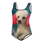 All-Over Print Youth Swimsuit Loleypop swimming poodle