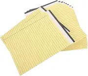 HAPINARY 10pcs Yellow Legal Pads 30 Tearable Lined Pages Mini Note Pad for School College Office Business
