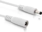 InLine - DC Extension Cable, Universal Power Supply Extension Cable for Amazon Echo Dot, LED Strips, Security Cameras, DC Plug/Female 4.0 x 1.7 mm, White, 5 m