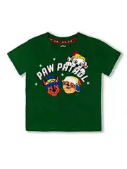 Green Paw Patrol Christmas Tee Shirt Chase Marshall Rubble (12 Months)