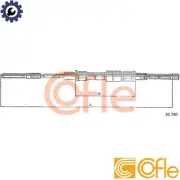 CABLE PARKING BRAKE 10.740 FOR VW GOLF/II JETTA HZ/GN 1.0L GT/MH/2G/NZ/HK 1.3L