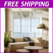 Versatile 12"x12" Frameless Mirrors - Easy Install for Modern Bedrooms & Gyms