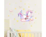 Wall Decal Cloud Butterflies Girls, Wall Sticker for Girls' Room Kids' Room Baby Room